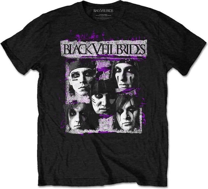 Black Veil Brides - Grunge Faces Heren T-shirt - L - Zwart