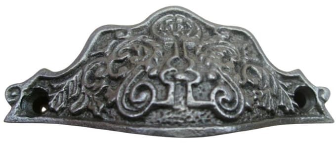 Bureau Cup Pull Handle Antique Iron