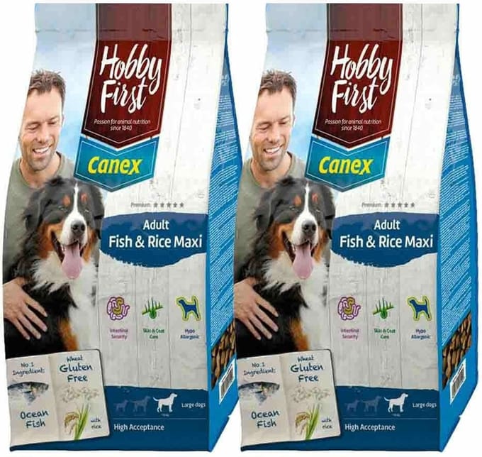 2x HobbyFirst Canex Adult Vis - Rijst Maxi 12 kg