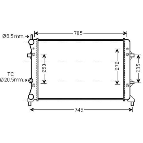 Radiator, motorkoeling AVA COOLING VN2359