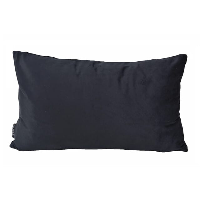Sierkussen Velvet Cross Zwart | 30 x 50 cm | Velvet/Polyester