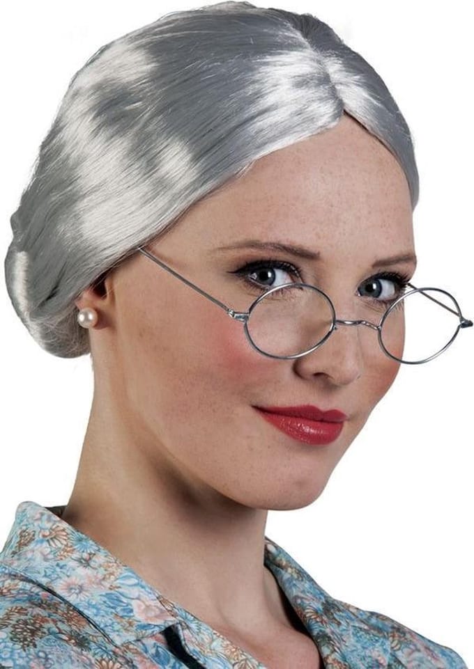 Boland - Pruik - Oma - Lichtgrijs
