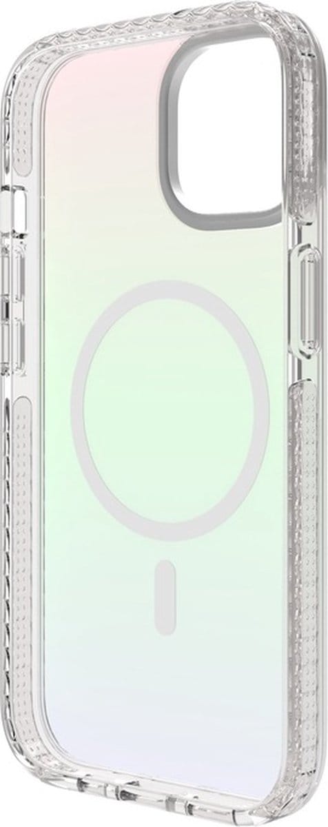 SoSeven, Hoesje Geschikt voor Apple iPhone 15 MagSafe iriserende regenboog, Veelkleurig