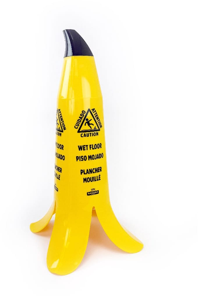 Banana Cone pas-op-glad-bord Geel  x  x 60 cm