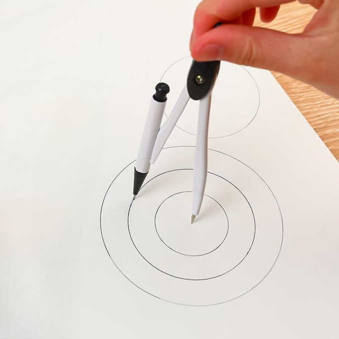 Collection de Compas Pratiques Professionnels Scolaire Bureau Utilisation Dessin Maths Géométrie Outils d'Apprentissage Cadeau pour Érudits Pri Utilisation Pratique blanc