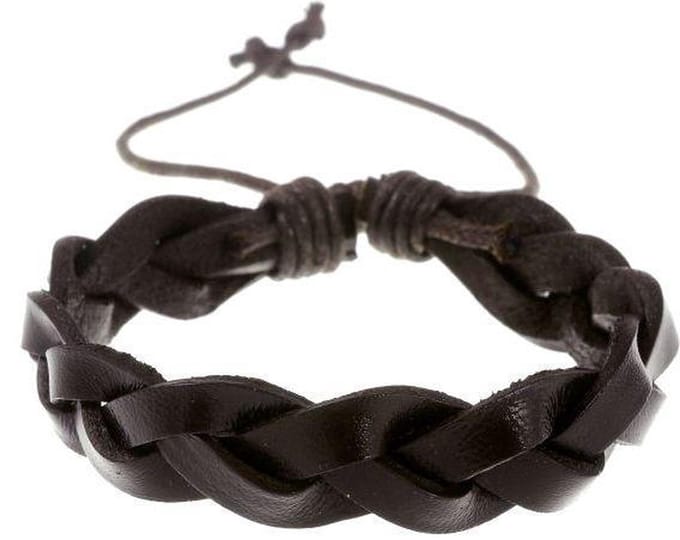 Behave - bruine gevlochten armband - robuuste casualstijl uniseks