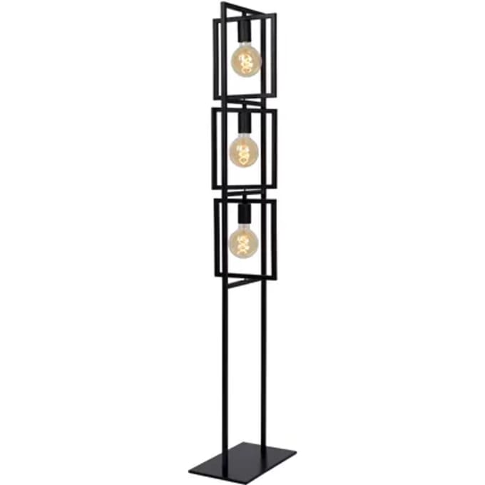 Lucide Vloerlamp Luuk Zwart 3xe27