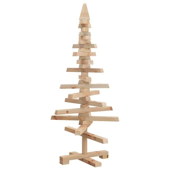 vidaXL Houten kerstboom Massief grenenhout Natuurlijk met Onbehandeld