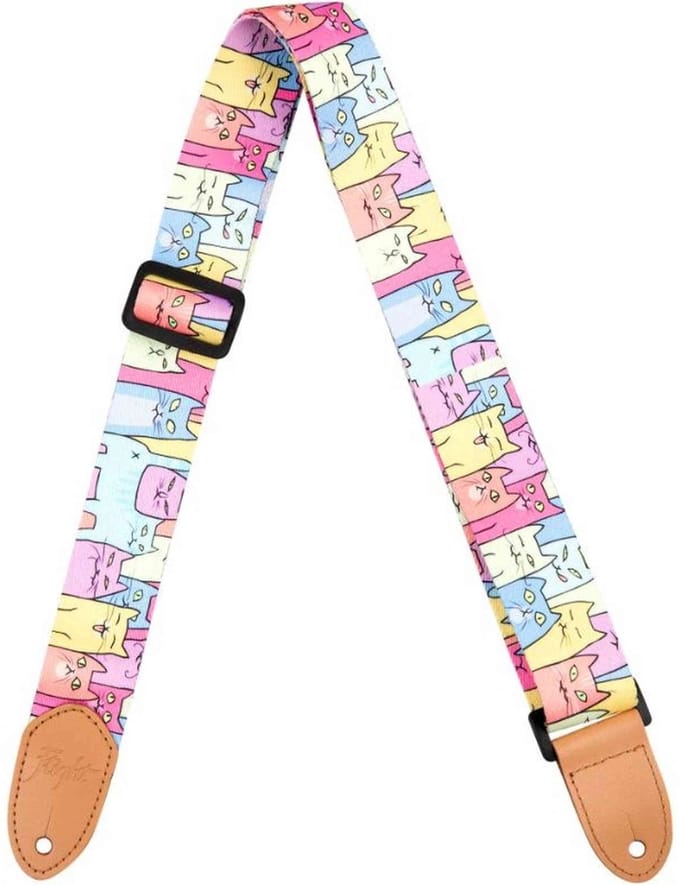 Flight S35 Polyester Ukulele Strap Kitty draagband voor ukelele