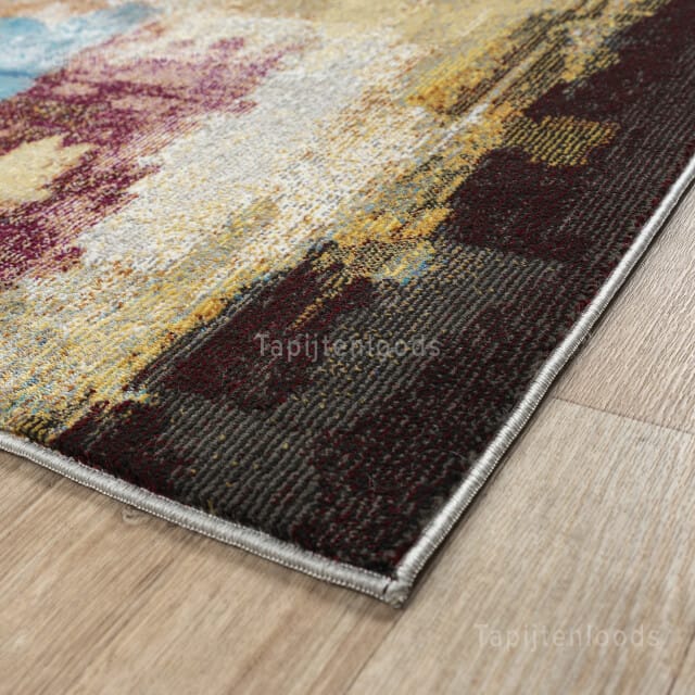 Muratap Picasso artisan vintage vloerkleed multi laagpolig- 200x200 cm