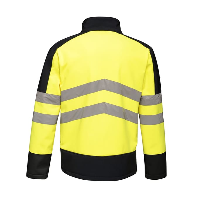 Regatta Unisex Hi Vis Pro Reflective Softshell Work Jacket (Geel/Zwaar)