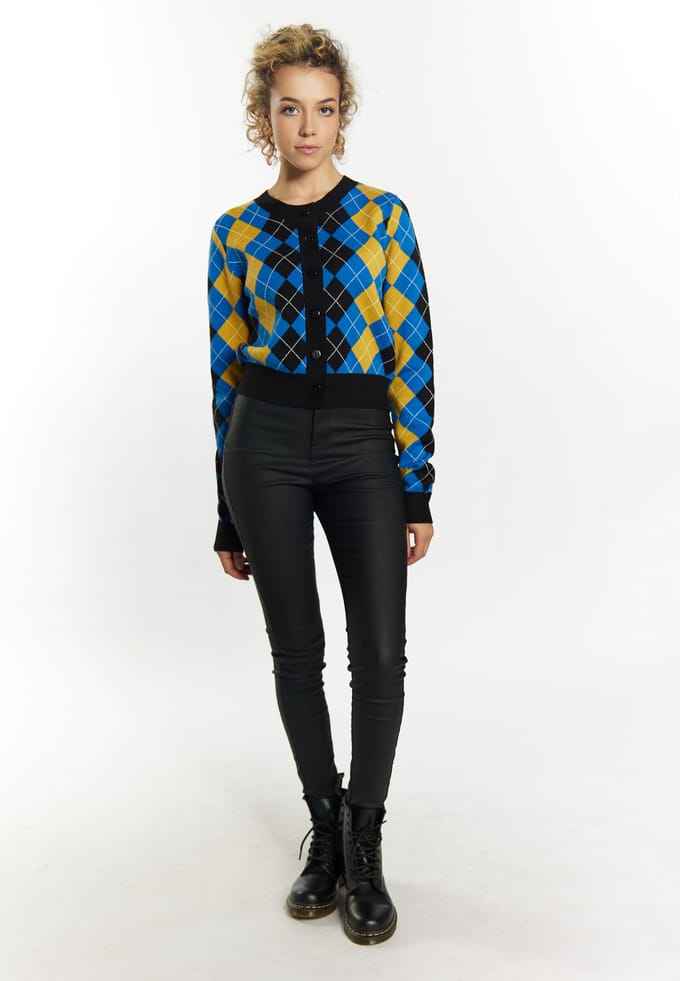 Mymo Vest Dames Zwart Blauw Veelkleurig