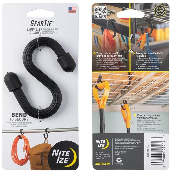 Nite ize gear tie s-hook allesbinder zwa