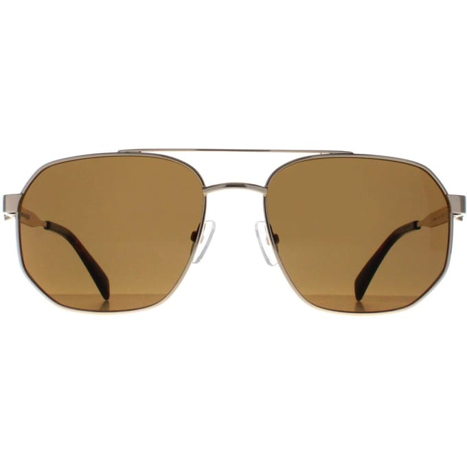 Alexander McQueen Aviator Unisex Goud Bruin AM0458S