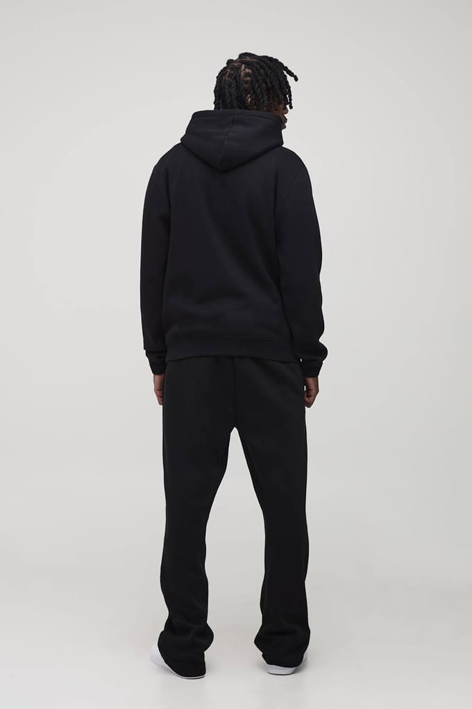 Tall Essential BM Signature Regular Fit Over the Head Hoodie | Black | Size Medium