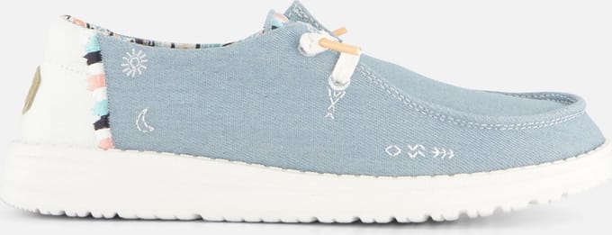 HEYDUDE Wendy Boho Instappers blauw Canvas - Dames - Maat 41