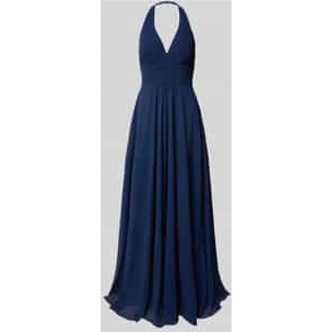 maxi-jurk met halter met V-hals