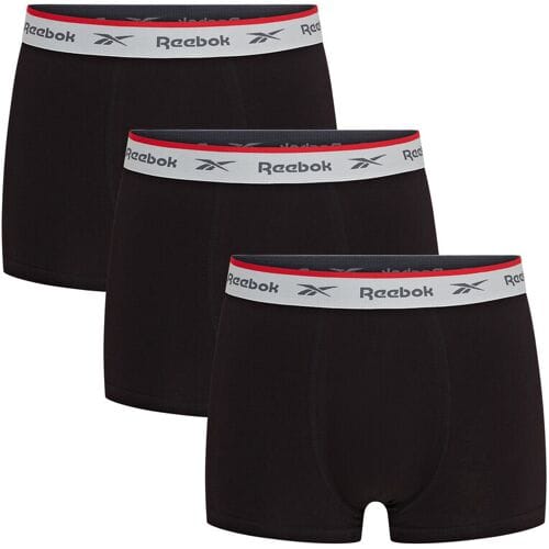 Reebok - Heren Boxershorts - 3 Pack - Maat L - Ovett - Zwart