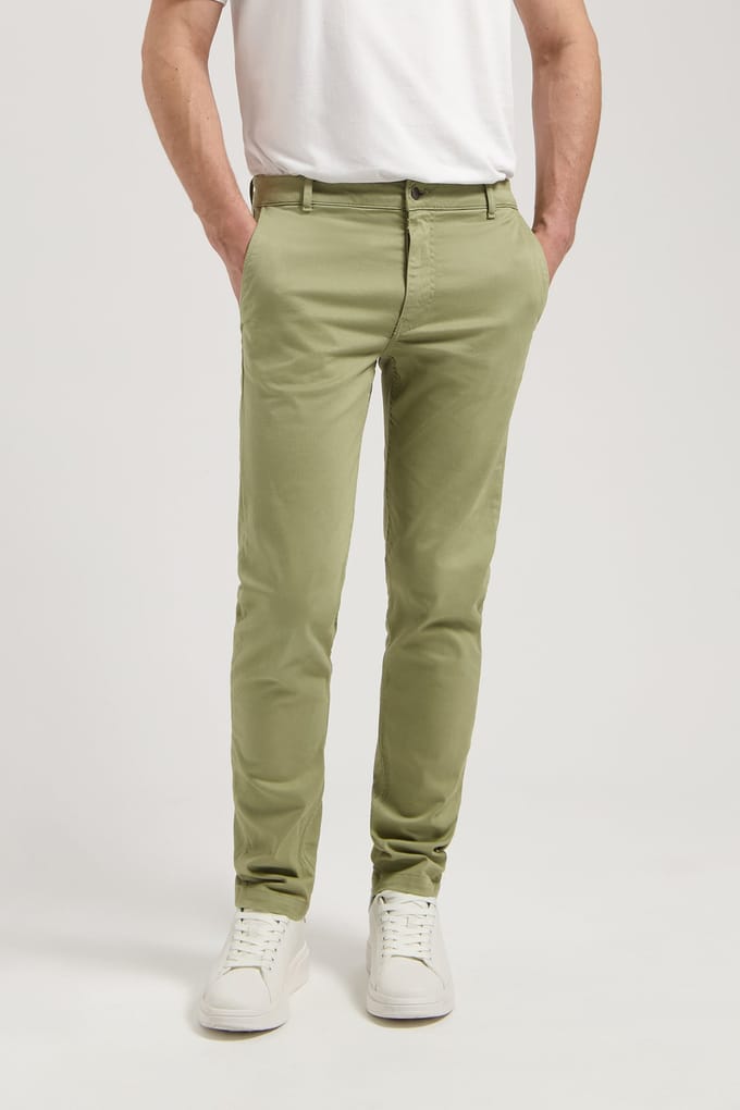 Mud Jeans Scott Mid Tapered Rustic Green Größe: W33L32 | Chinos Outlet | Herren | Grün
