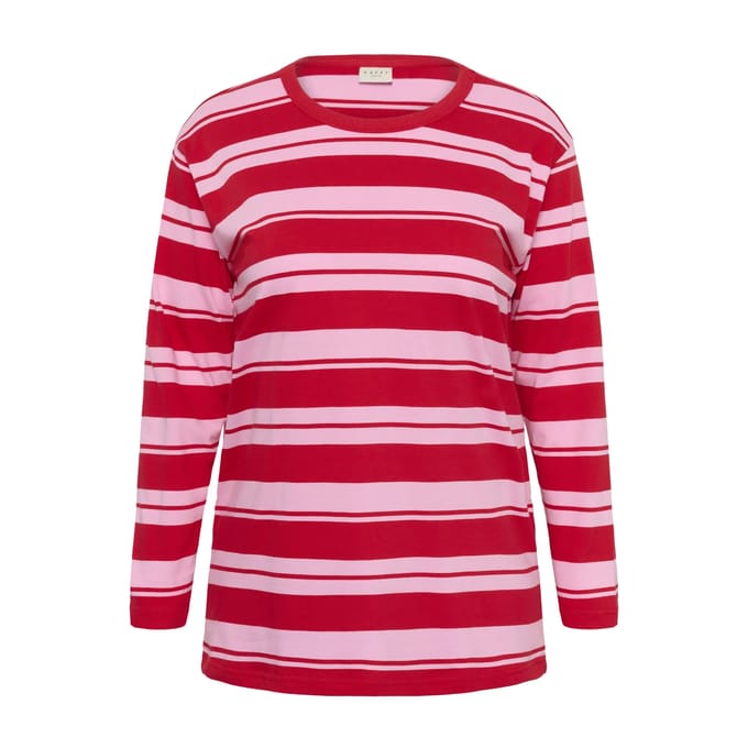 Dames-T-shirt met lange mouwen KAFFE Curve KCWinni