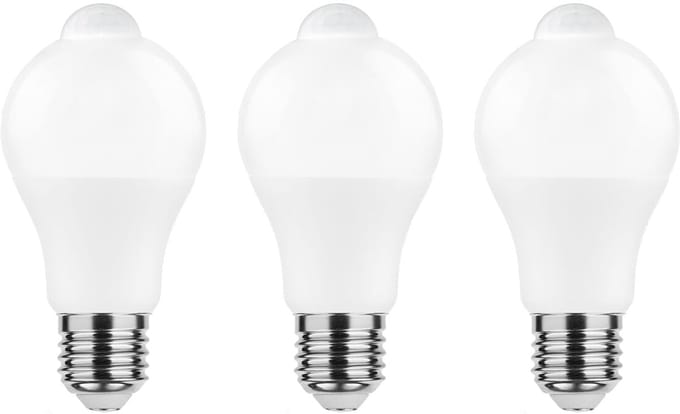 Modee Smart E27 LED Lamp 8.8W met Bewegingssensor - 806lm - 4000K - Neutraal Wit - Globe A60 - Vervangt 60W Halogeen Gloeilamp - 3 stuks