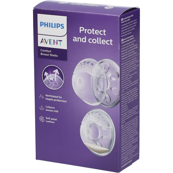 Philips Avent Borstschelpen - 2 stuks ( hygiënisch verpakt) - Lekschalen - SCF157/02