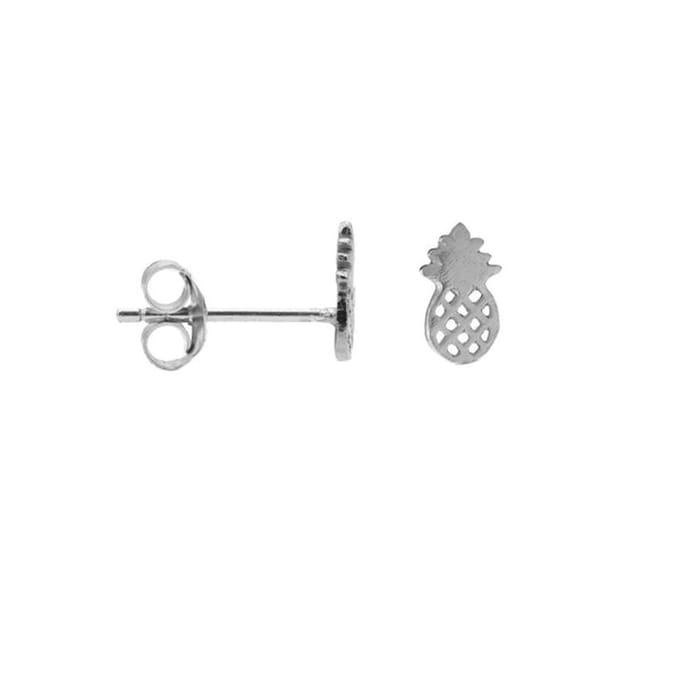 Karma Symbols oorbel M1715 Pineapple Zilver