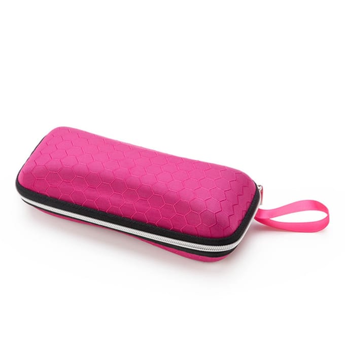 Brillenkoker - Hardcase - Ritssluiting - Met Koord - Kunststof - Roze