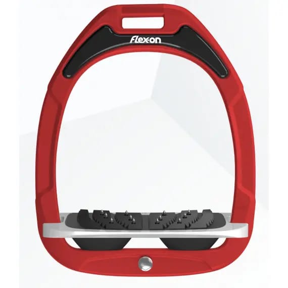 Inclinabele ultra grip stijgbeugels rood/grijs/zwart Flex-On Green Composite