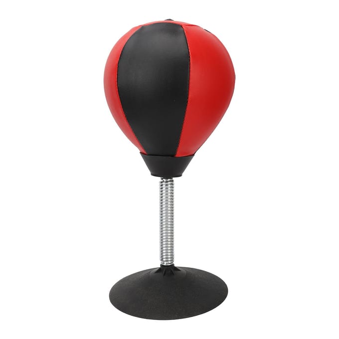 Desktop Bokszak Stress Buster Indoor Boksuitrusting Tafel Bokszak met Grote Zuignap black