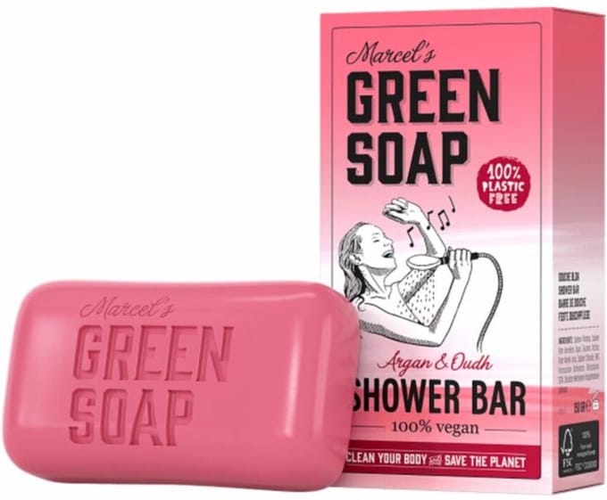 Marcel's Green Soap - Showerbar Argan & Oudh - 48 x 150 gr - Voordeelverpakking