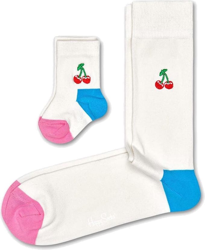 Happy Socks XKMM02-1300 Kids Cherry Socks Gift Set 36-40+2-3Y