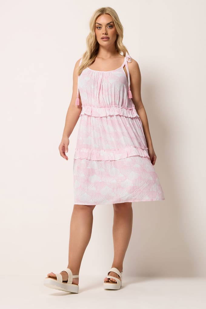 Yours Roze Minijurk Met Ruches Size 62-64