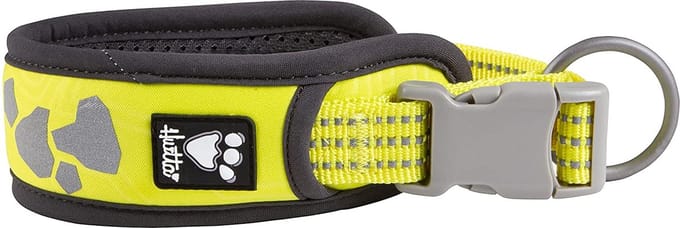 HURTTA Weekend Warrior Halsband / Hondenhalsband - Neon Lemon - Nekomtrek 55 - 65 cm