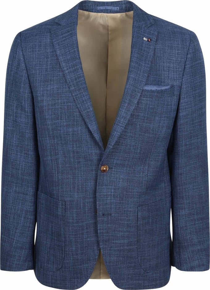 Suitable Colbert Leek Jeans Blauw - Maat 48 - Heren blazer