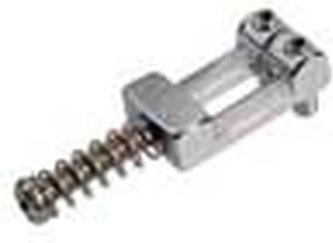 Brugzadel metaal, chroom, Stallion, p=10,5, inclusief veer en schroef, 6-pack