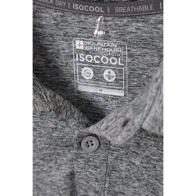 Mountain Warehouse Heren Deuce IsoCool Poloshirt (Grijs)