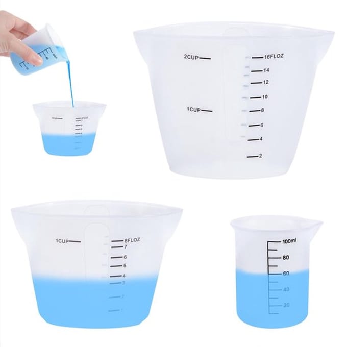 Allecto - Siliconen maatbeker - Epoxyhars mengbeker - 500 ml