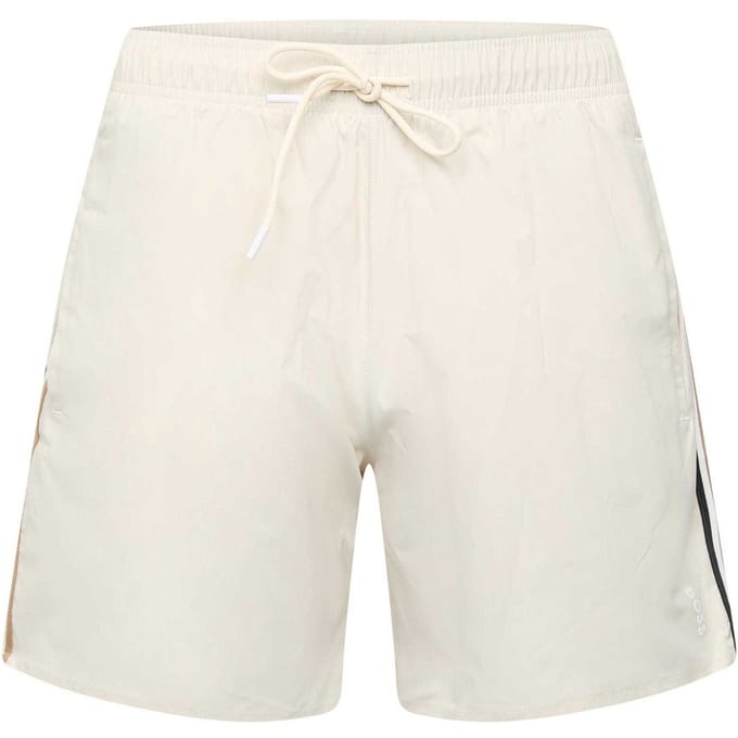Boss Heren Iconic Logo Zwemshort (Wit)