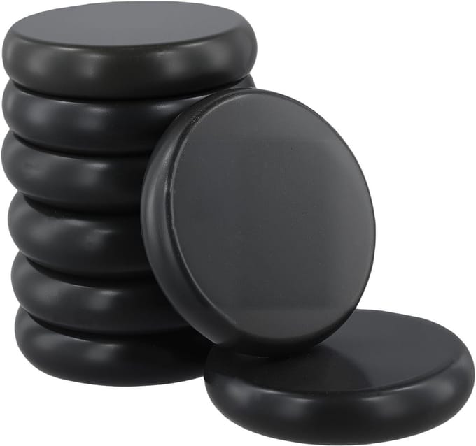 8 cm Basalt Hot Stone Massage Set - 8 Stuks voor Ontspanning, Spa en Wellness Massage