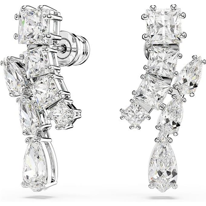 Swarovski 'Matrix' Dames Oorhangers van Basismetalen met Dangle - Zilver 5700418