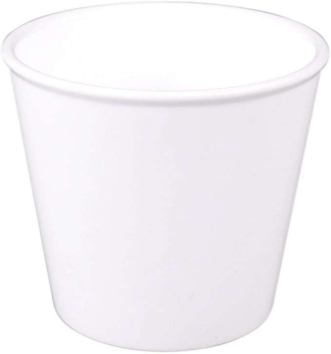 Beker- cup - 250 ml- 9 stuks- onbreekbaar- reusable- ornamin- wit