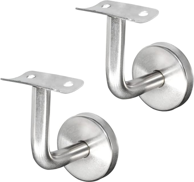 Leuningdragerhouder voor trapleuning - wandbeugel 60x60 mm - 2 stuks