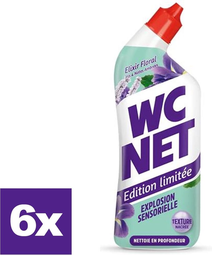 WC NET Toiletreiniger - Elixir Floral - Limited Edition - 6 flessen - Voordeelverpakking