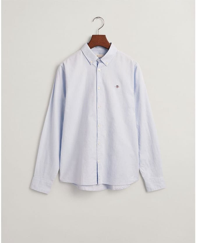 Gant Shield Oxford Bd Overhemd Met Lange Mouwen Blauw 8-10 Years Kinderen