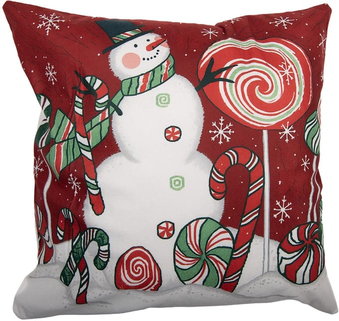 Clayre & Eef Kussenhoes 45x45 cm Rood Polyester