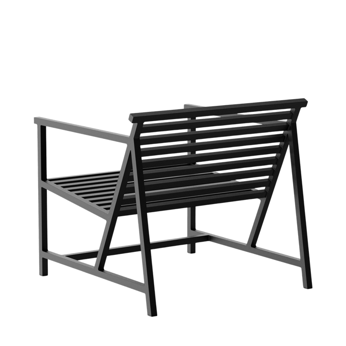 NINE 19 Outdoors Lounge fauteuil - black