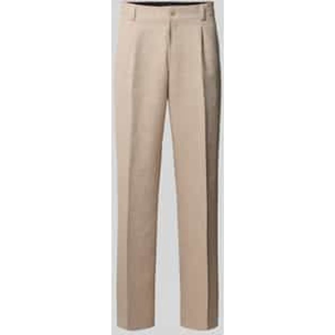 modern fit pantalon met katoen en linnen aandeel