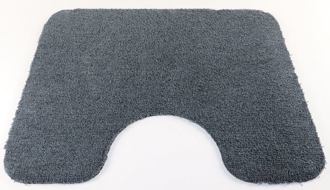 PRIMA - Soft - WC mat - donker grijs - 50x60cm - met uitsparing 21cm