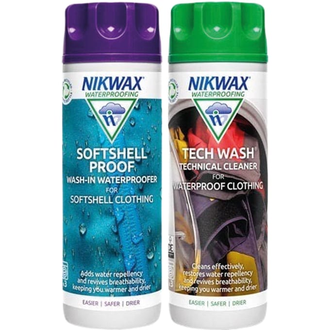 Nikwax Tech Wash & Softshell Proof, reiniging en impregneer voor softshell 300ml